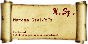 Marcsa Szaléz névjegykártya
